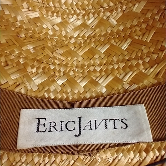 VINTAGE STRAW ERIC JAVITS HAT - Picture 6 of 7